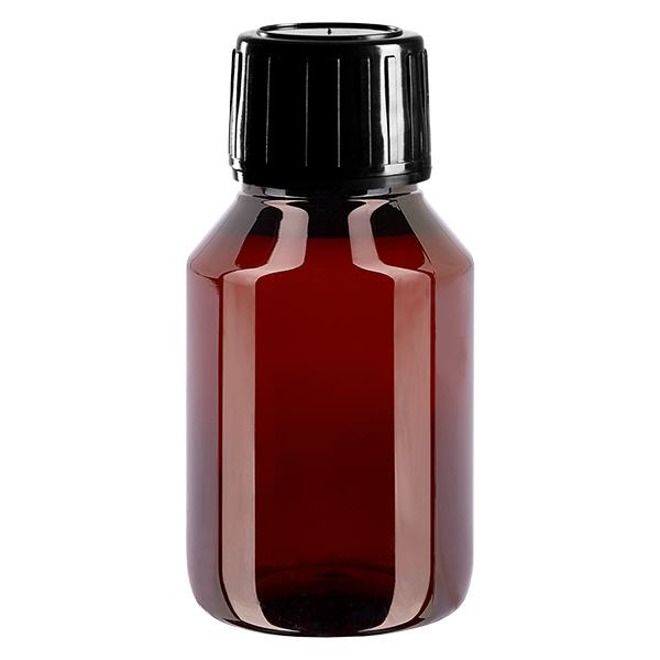 PET-flaska 50ml med svart spraylock som inte kan manipuleras