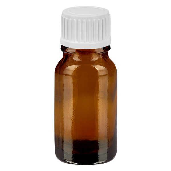 10ml Droppflaska 0.9mm vit standardförslutning BrownLine UT18/10