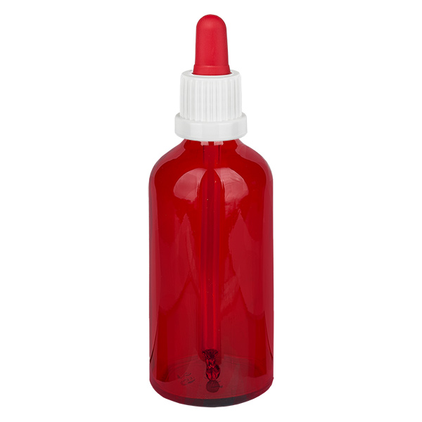 100 ml pipettflaska vit/röd med säkerhetsförslutning RedLine UT18/100 100 ml pipettflaska vit/röd med säkerhetsförslutning RedLine UT18/100