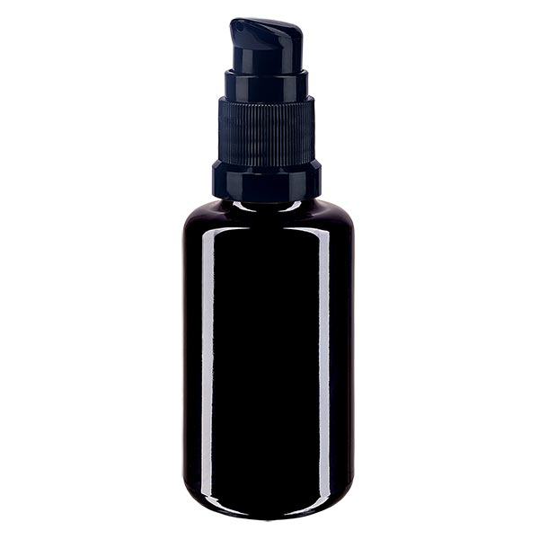 Apoteksflaska violett 30 ml pumplock svart standard Apoteksflaska violett 30 ml pumplock svart standard