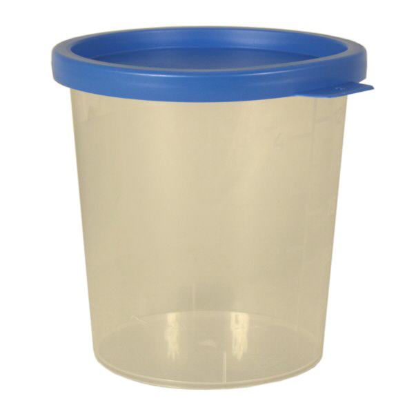 Urinbägare natur 125ml med blått snäpplock