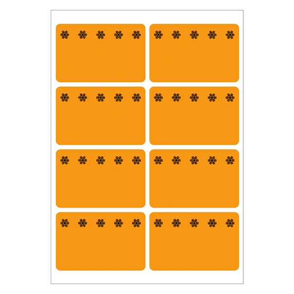 Etiketter för fryst mat orange (48 klistermärken) 26x40mm Etiketter för fryst mat orange (48 klistermärken) 26x40mm