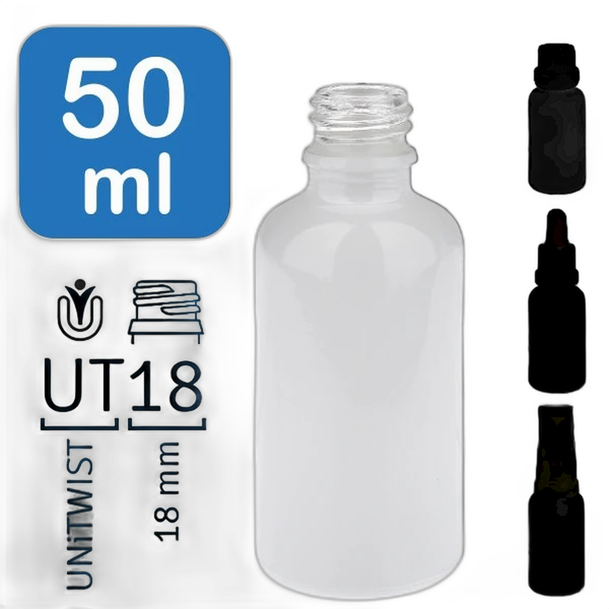Flacons de pharmacien WhiteLine 50 ml UT18