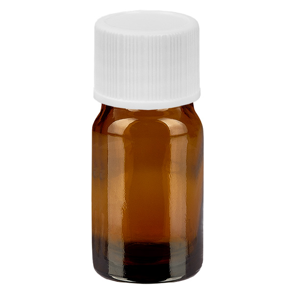 5ml flaska 11mm skruvkork vit Standard BrownLine UT18/5