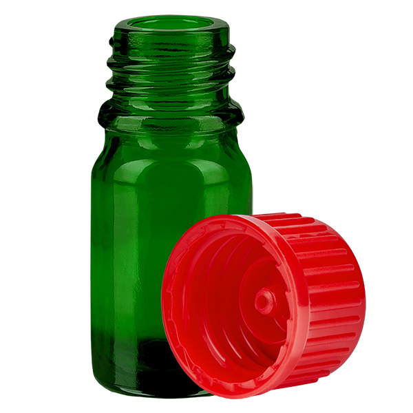 5ml flaska 11mm skruvkork röd standard GreenLine UT18/5 5ml flaska 11mm skruvkork röd standard GreenLine UT18/5