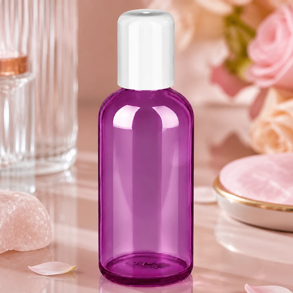 Transparent 100 ml PurpleLine roll-on-flaska med praktiskt roll-on-bollsystem för dofter och oljor