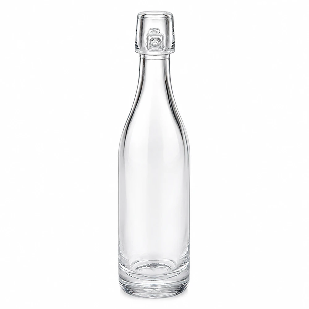 50ml glasflaska utan svängbar topp UNiTWIST Elegante 50ml Glasflasche mit Bügelverschluss - transparent und vielseitig für Küche, Bar und Haushalt