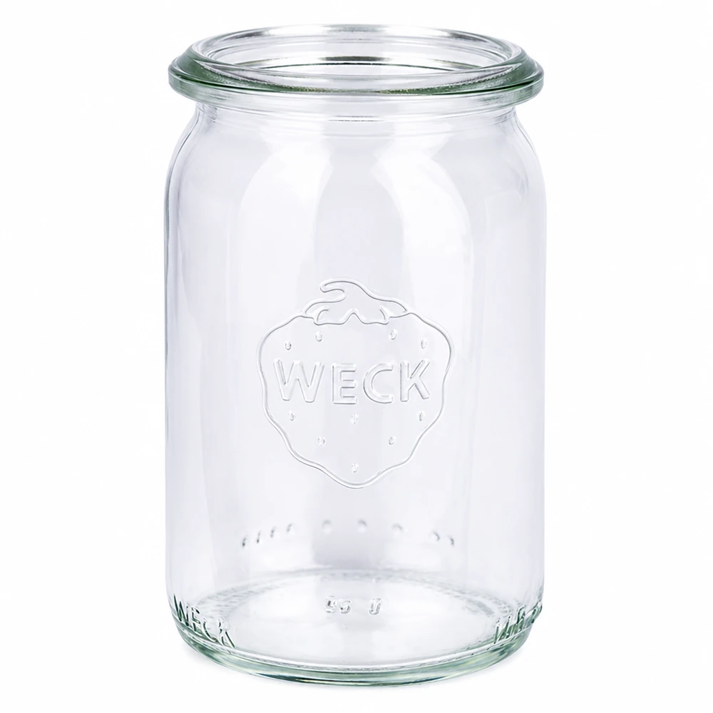 145ml cylinderburk WECK RR40 WECK cylindrisk burk 145ml RR40 konserveringsburk transparent utan lock för konservering och förvaring