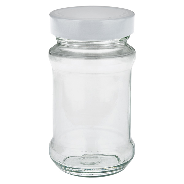 390ml rund burk + BasicSeal-lock vit djup UT