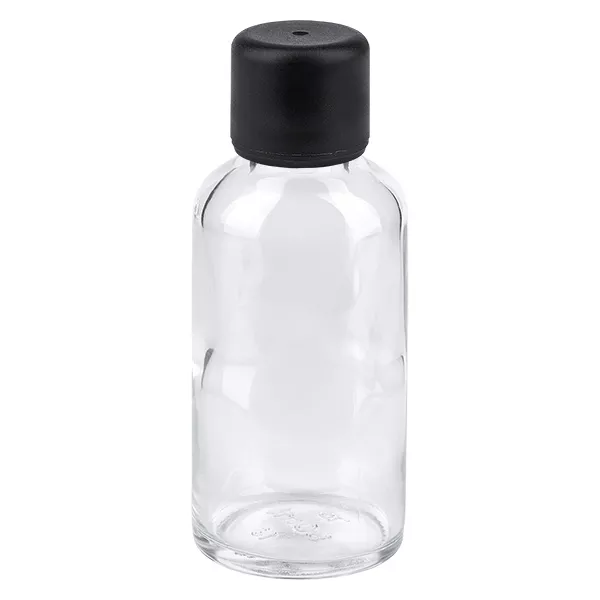 30ml flaska 6mm skruvkork svart standard ClearLine UT18/30 30ml flaska 6mm skruvkork svart standard ClearLine UT18/30
