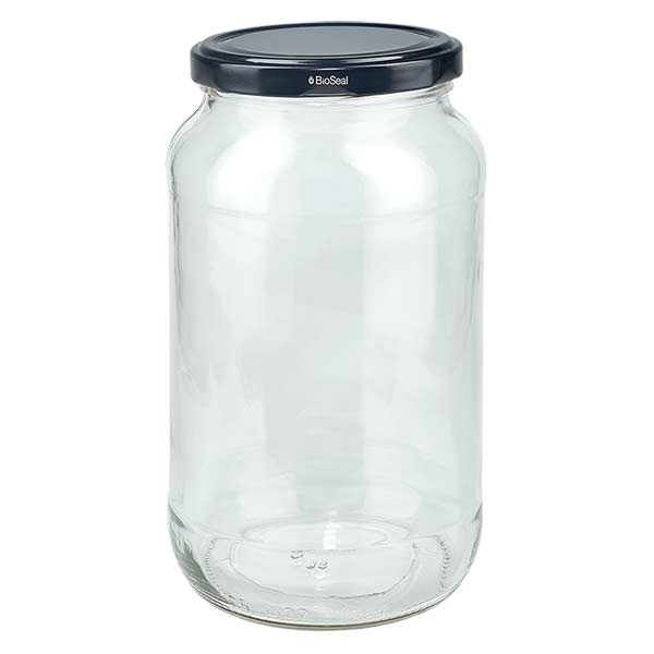 1062ml rund burk med BioSeal-lock svart UNiTWIST