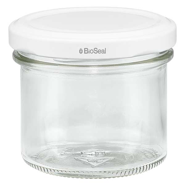 125 ml Krossade glasögon med vitt UNiTWIST BioSeal-lock