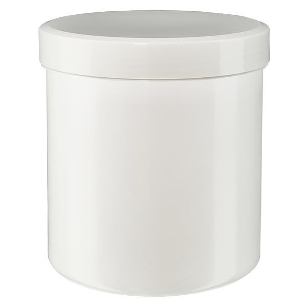 Salvburk 20g vit med vitt skruvlock (polypropylen)