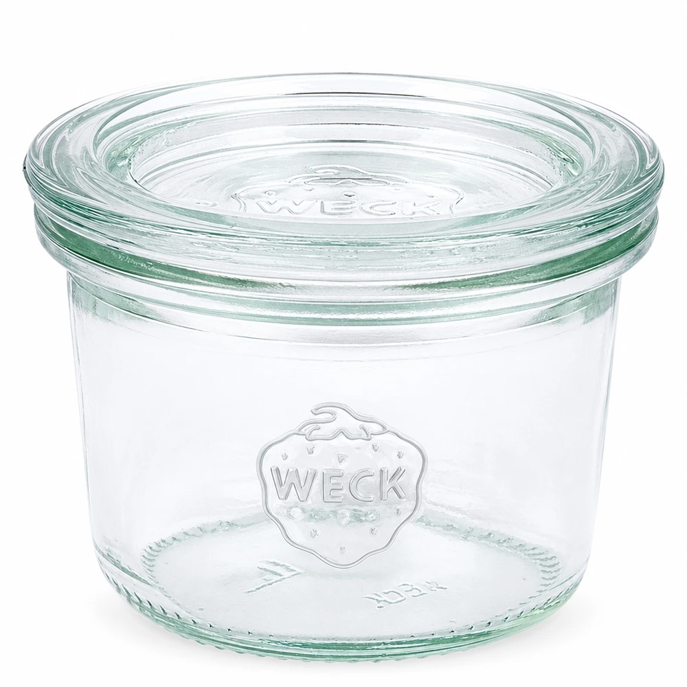 80 ml burk med glaslock WECK RR60 80 ml WECK RR60-glas med lock i transparent glas för konservering och förvaring av mat