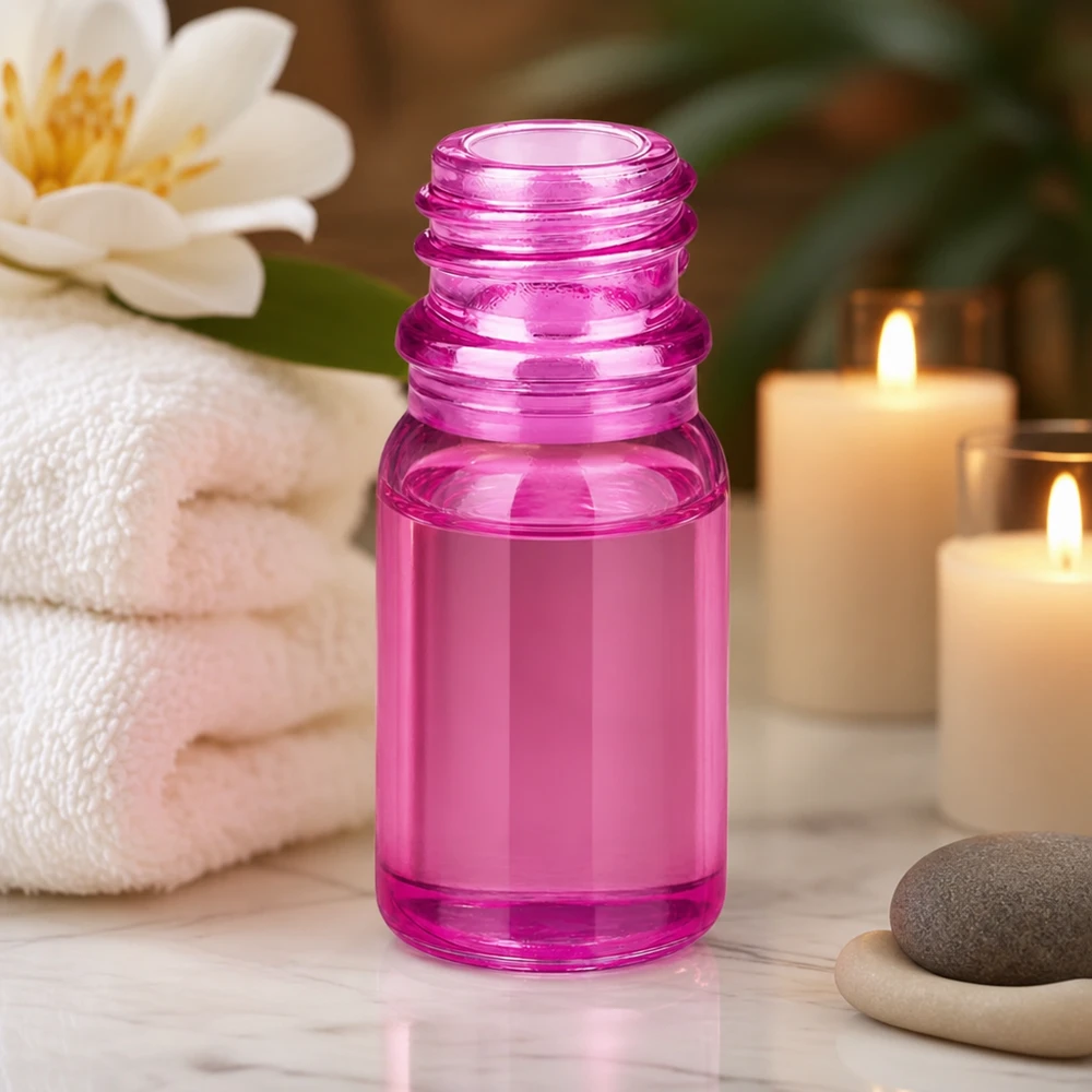 Högkvalitativ 5ml PurpleLine UT18/5 glasflaska med praktisk UNiTWIST-gänga i elegant rosa