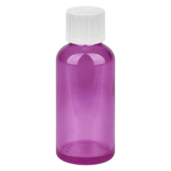 50 ml flaska 11mm skruvkork vit standard barnsäker PurpleLine UT18/50