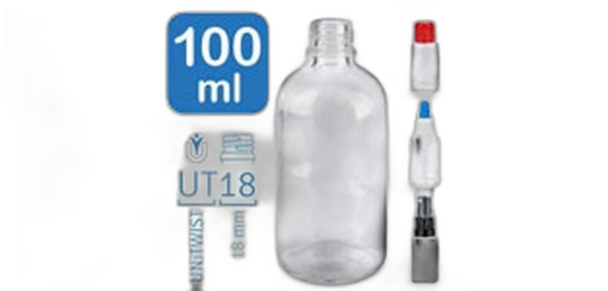ClearLine apoteksflaskor 100 ml UT18