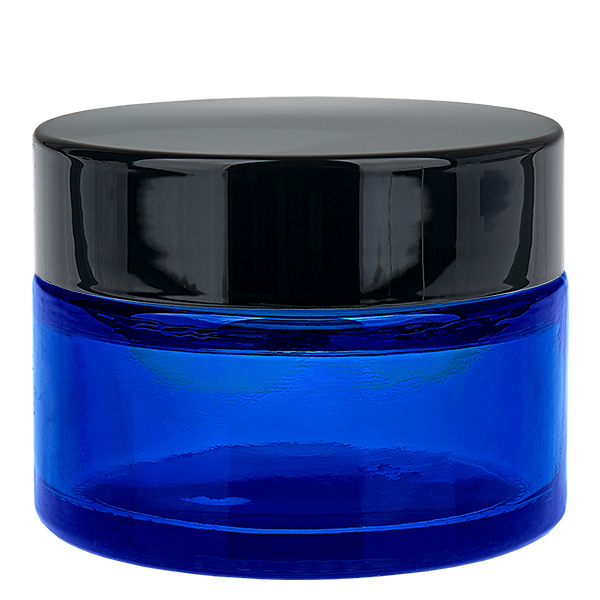 Glasburk 30ml blå med UNiTWIST-insatslock Glasburk 30ml blå med UNiTWIST-insatslock