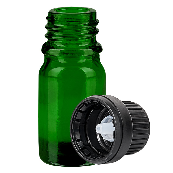 5ml Droppflaska 2mm svart med sabotagesäkert lock GreenLine UT18/5 5ml Droppflaska 2mm svart med sabotagesäkert lock GreenLine UT18/5