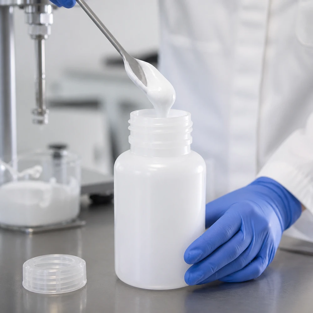 250ml Weithalsflasche aus lebensmittelechtem HDPE Kunststoff für viskose Laborstoffe