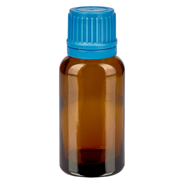 20ml flaska 11mm skruvkork blå säkerhetsförslutning BrownLine UT18/20