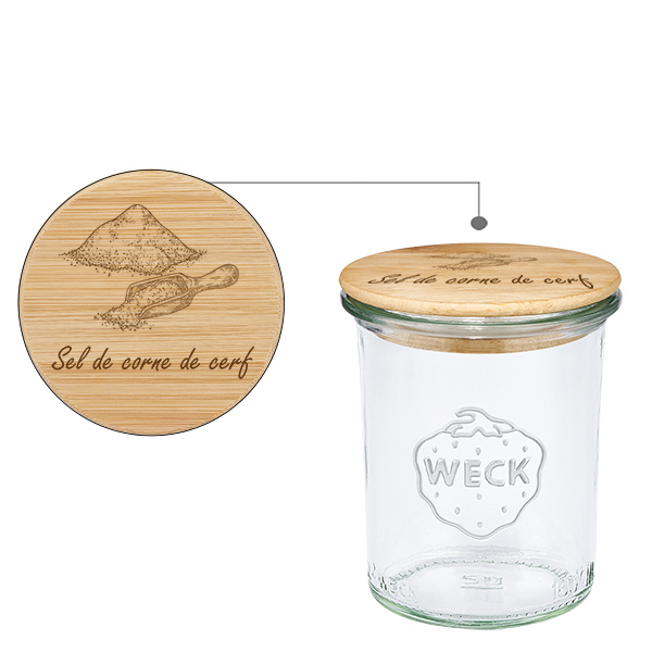 Trälock Sel de corne de cerf med WECK-glas 160 Trälock Sel de corne de cerf med WECK-glas 160