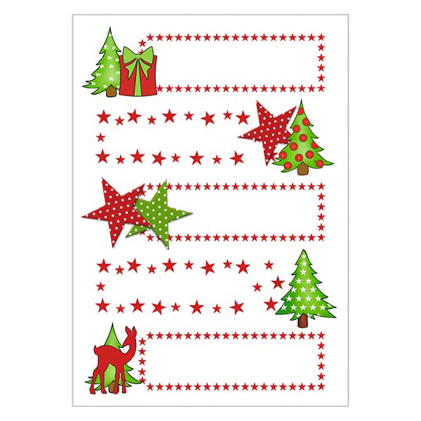 Klistermärken "Stjärnor & gran" (10 klistermärken med glitter) Klistermärken "Stjärnor & gran" (10 klistermärken med glitter)