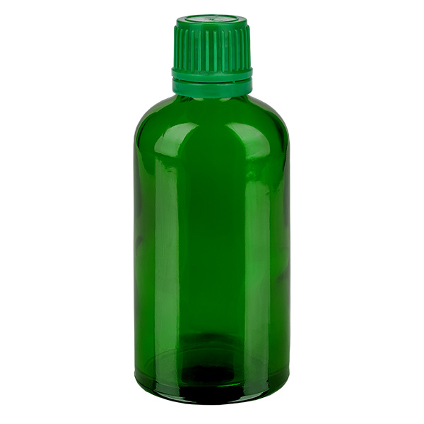 100ml flaska 11mm skruvkork grönt sabotagesäkert lock GreenLine UT18/100