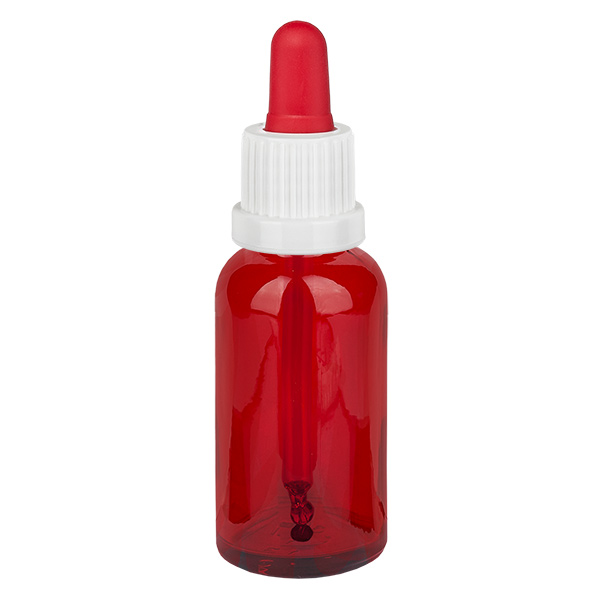 30 ml pipettflaska vit/röd med säkerhetsförslutning RedLine UT18/30 30 ml pipettflaska vit/röd med säkerhetsförslutning RedLine UT18/30