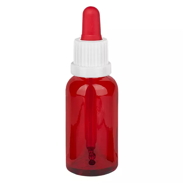 30 ml pipettflaska vit/röd med säkerhetsförslutning RedLine UT18/30 30 ml pipettflaska vit/röd med säkerhetsförslutning RedLine UT18/30