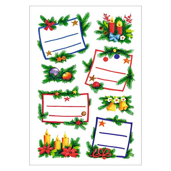 Klistermärke "Granarrangemang" (16 klistermärken med glitter) Klistermärke "Granarrangemang" (16 klistermärken med glitter)