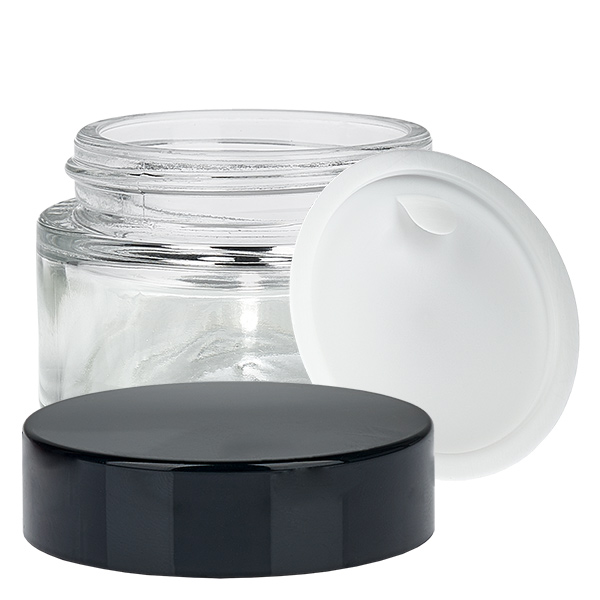 Glasburk 30ml klar med insatslock UNiTWIST Glasburk 30ml klar med insatslock UNiTWIST