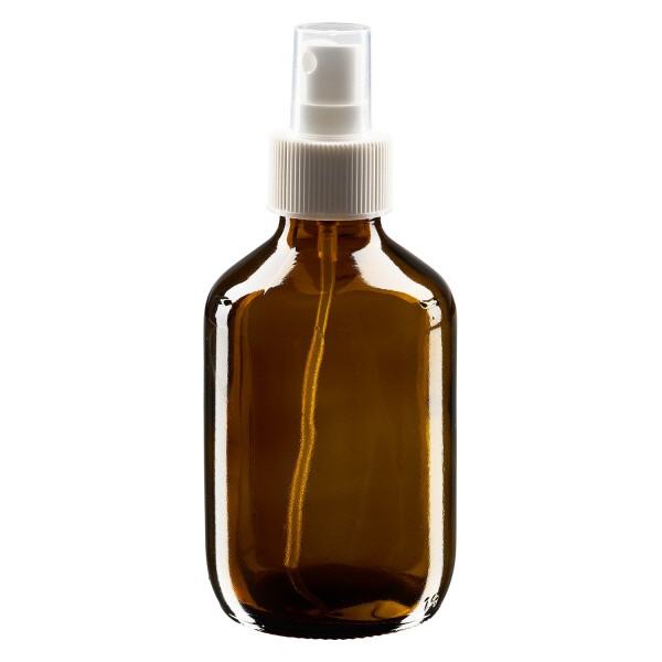 200ml medicinflaska brun, pumpförstärkare vit ApoGlas 200ml medicinflaska brun, pumpförstärkare vit ApoGlas