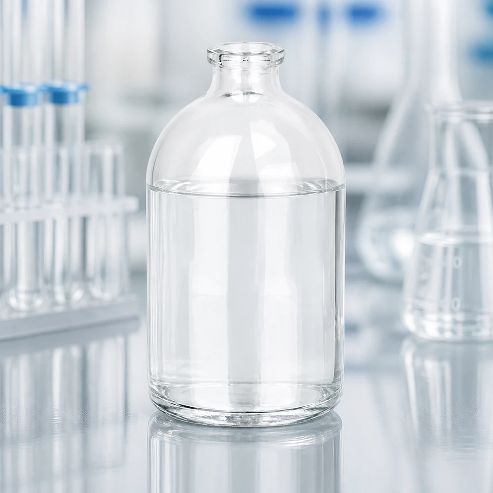 Injektionsflaska klarglas 100ml Hochwertige Injektionsflasche Klarglas 100ml mit glatter zylindrischer Wandung
