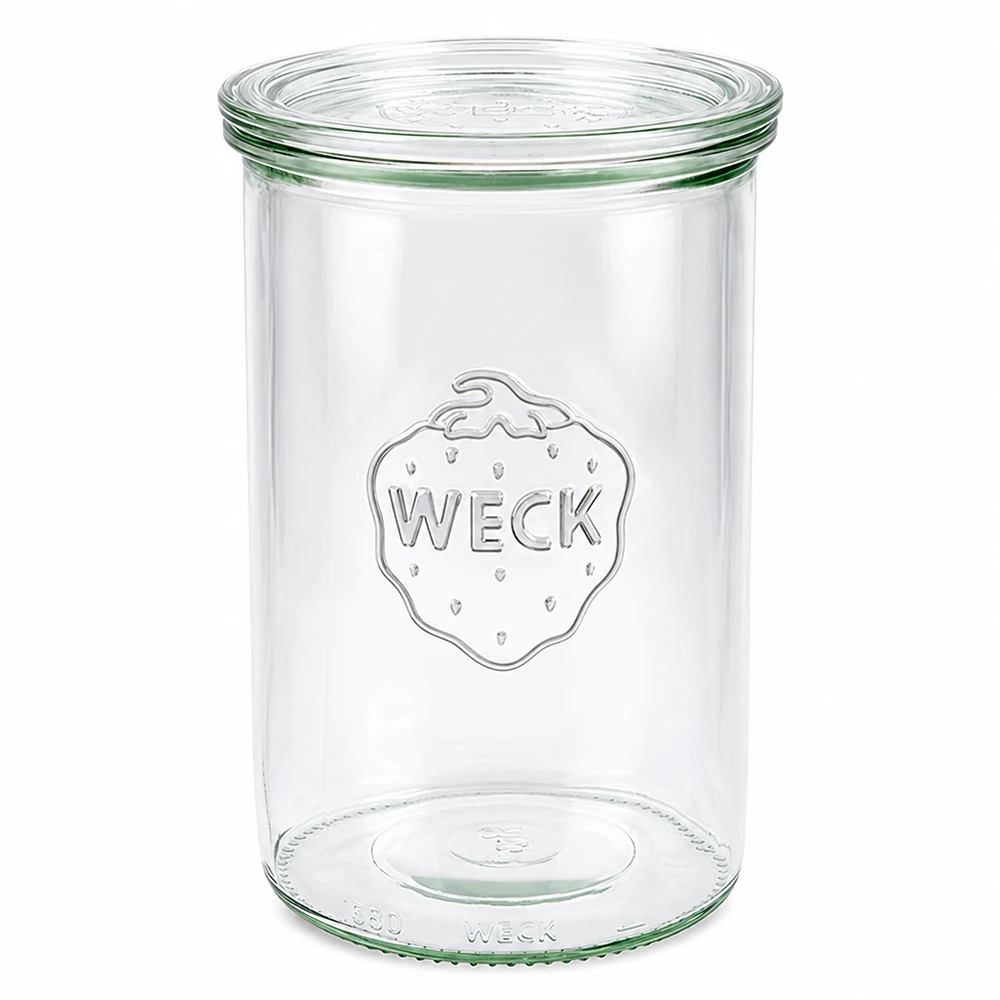 WECK 1000 ml murarburk med glaslock RR100 Transparent tom murarburk för förvaring och konservering