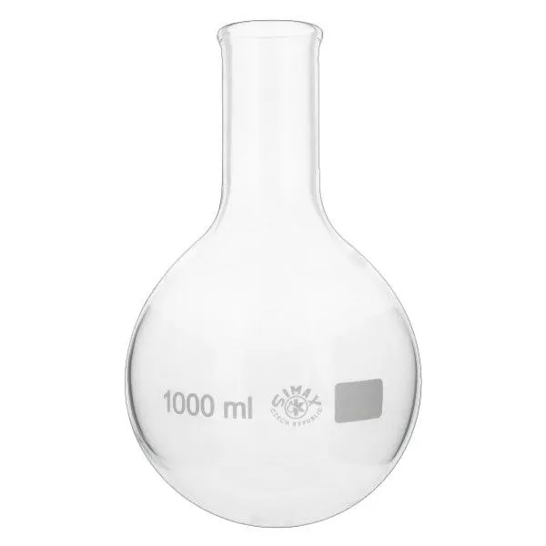 Rundkolv 1000ml smal hals med rund botten