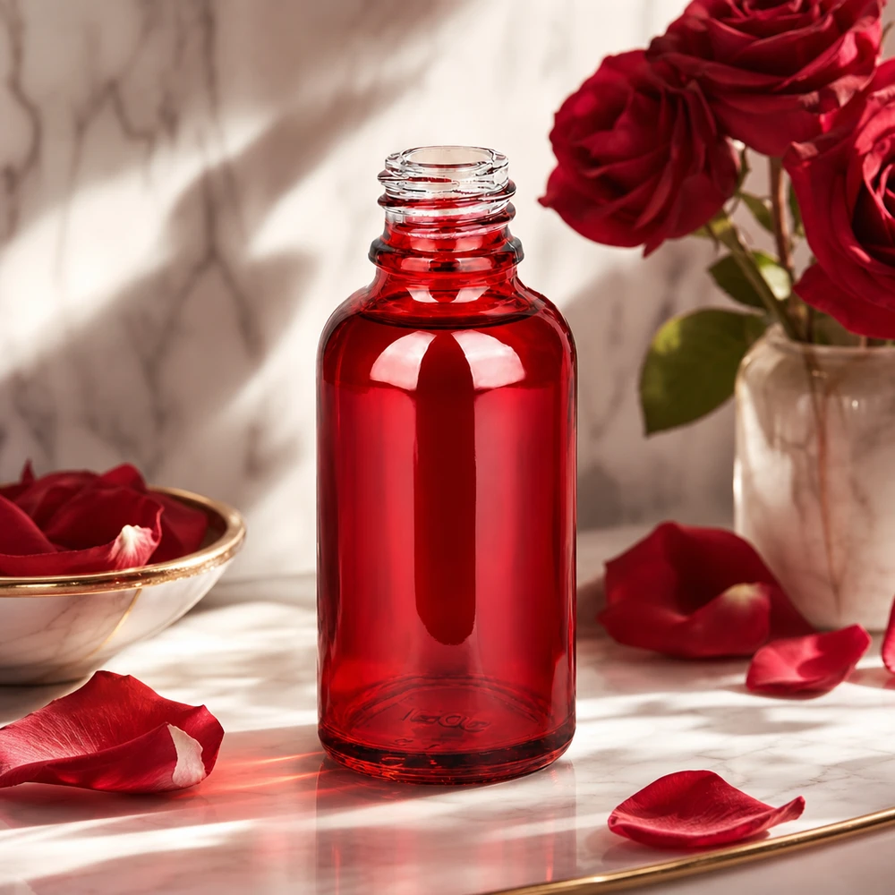RedLine UT18/30 UNiTWIST glasflaska 30ml i elegant rött för farmaceutiska applikationer