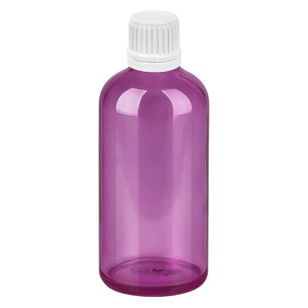 100ml droppflaska 0,7mm vit Originality skruvkork PurpleLine UT18/100