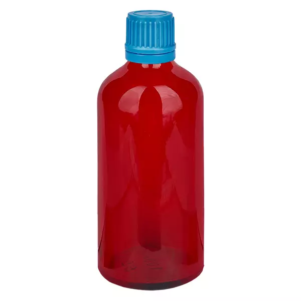 100ml flaska 11mm skruvkork blå säkerhetslock RedLine UT18/100 100ml flaska 11mm skruvkork blå säkerhetslock RedLine UT18/100