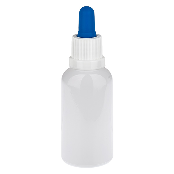 30 ml pipettflaska vit/blå originalförsegling WhiteLine UT18/30 30 ml pipettflaska vit/blå originalförsegling WhiteLine UT18/30