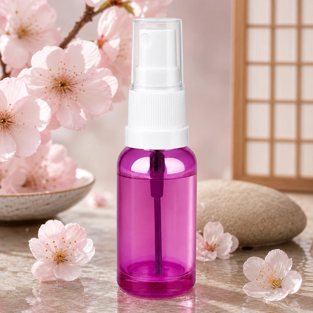 20 ml sprayflaska med vit plastförstärkare i elegant lila look för daglig användning
