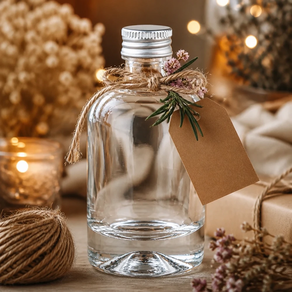 40 ml glasflaska Sara med skruvkork silver UNiTWIST®