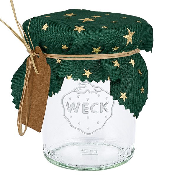 Material smycke servett grön Stjärnor kvadratisk 12 cm