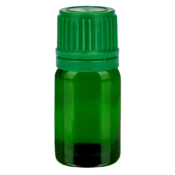 5ml flaska 11mm skruvkork grönt sabotagesäkert lock GreenLine UT18/5 5ml flaska 11mm skruvkork grönt sabotagesäkert lock GreenLine UT18/5