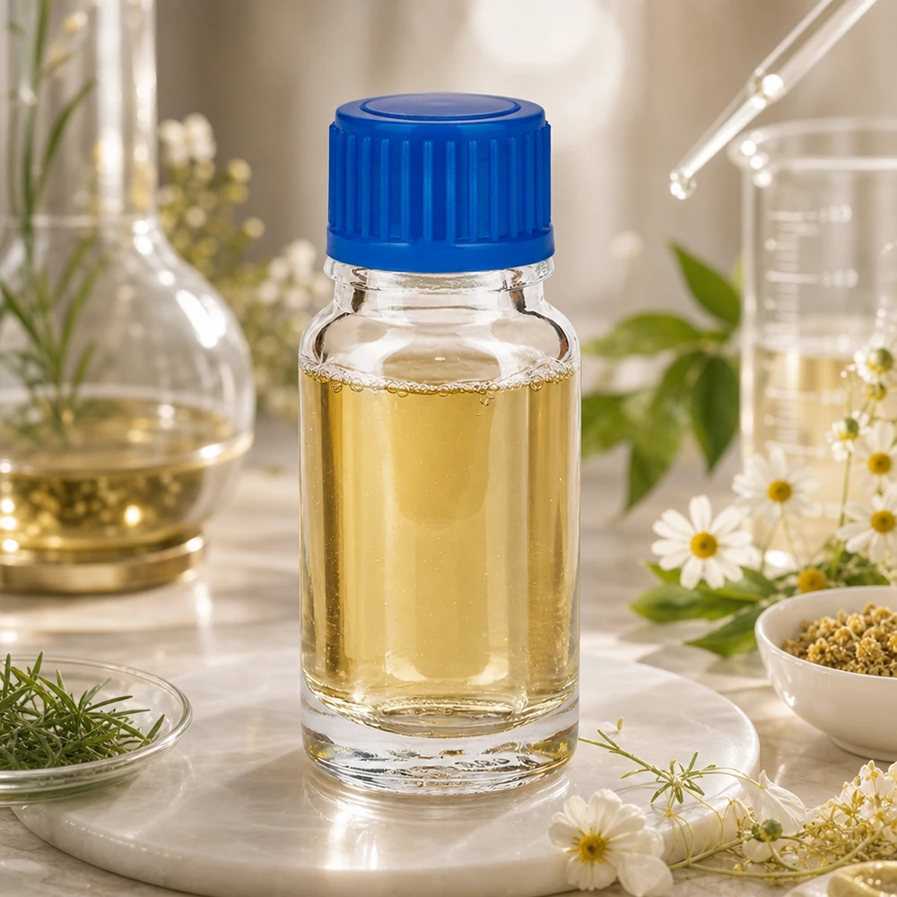 10 ml flaska i klart glas ClearLine UT18/10 med blå plastkork 11 mm SV Labor örtsextrakt