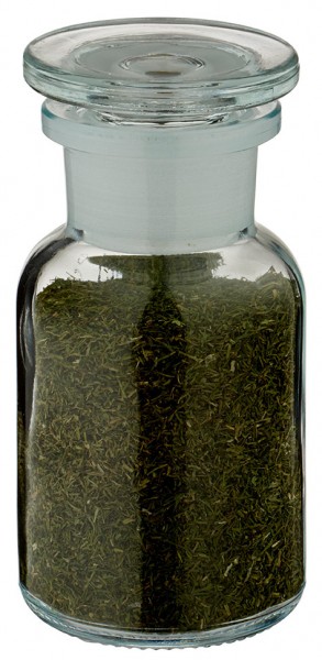 Idé för ett kryddburk i glas: Apotekarflaska 100 ml med vid hals, klart glas, inkl. glaspropp Idé för ett kryddburk i glas: Apotekarflaska 100 ml med vid hals, klart glas, inkl. glaspropp