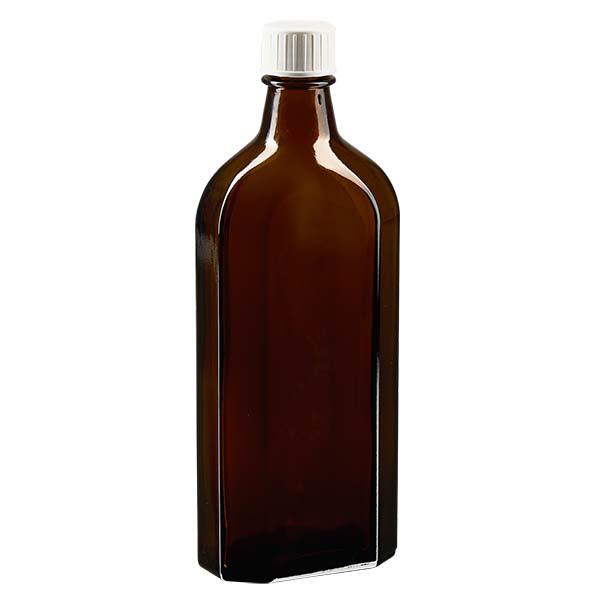 250 ml Meplat brun skruvkork med hällring DIN22