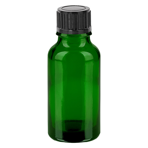 20ml flaska 11mm skruvkork svart standard GreenLine UT18/20 20ml flaska 11mm skruvkork svart standard GreenLine UT18/20