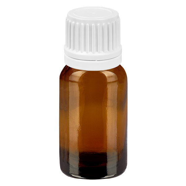 10ml flaska 11mm skruvkork vit med sabotageskydd BrownLine UT18/10