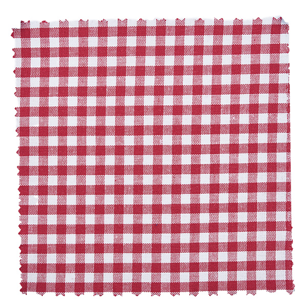 Material-servett, bordeaux, rutig, 15 cm, kvadratisk Bordeauxvitt rutigt tyglock 15 cm i kvadrat med tandad kant för konserveringsburkar och syltburkar